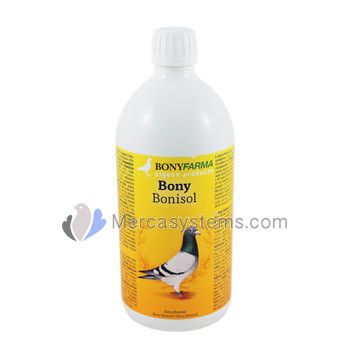 Productos para palomas: Bony Bonisol 500 ml, (electrolitos enriquecidos con aminoácidos y vitaminas)