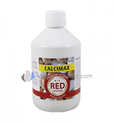 The Red Animals Calcimax 500 ml, (Calcio, magnesio y Vitaminas AD3E) Para Pájaros