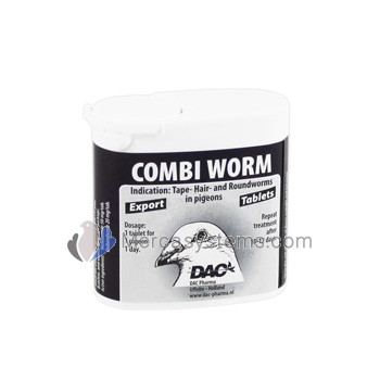 Combi Worm Tabs 50 todo en uno DAC palomas