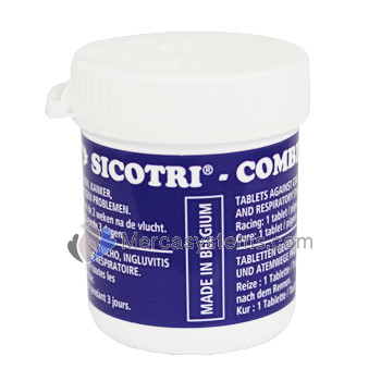 BelgaVet Sicotri-Combi 50 pastillas, (Coccidiosis, Tricomonas y mucosidades). Para palomas 
